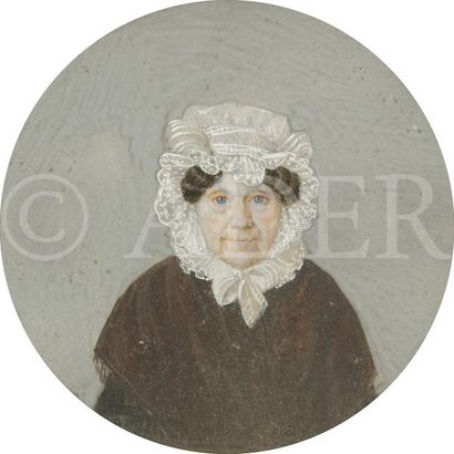 null Portrait de Charles Mainguet à mi-corps de face
Miniature sur ivoire du XIXe...