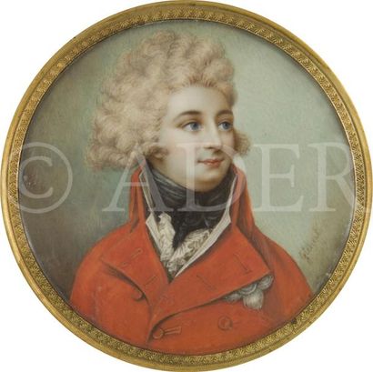 null Portrait du roi d’Angleterre Georges IV (1762-1830)
Miniature sur ivoire du...