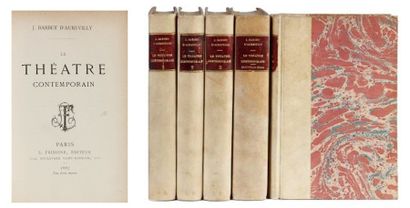 J. BARBEY D'AUREVILLY. Le théâtre contemporain. Première série (1866-70), 3 volumes...