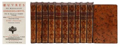 HOUDAR DE LAMOTTE. Oeuvres. A Paris, Chez Prault, 1754. 11 volumes reliés en plein...