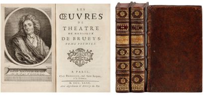 D.A. de BRUEYS. Les oeuvres de théâtre. Paris, Briasson, 1735. 3 volumes reliés plein...