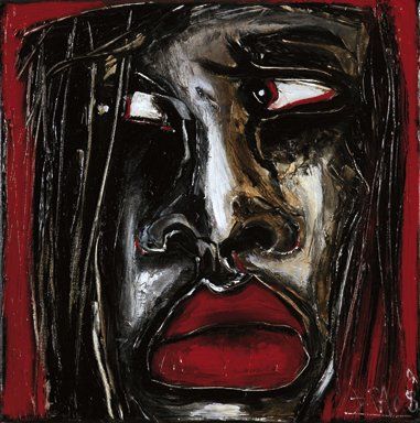 Dominique PAO (Née en 1970) Inquiétude Acrylique sur toile. Signée en bas à droite....