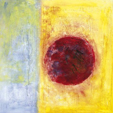 Anne RABIER (Née en 1951) Arawak Technique mixte sur toile. Monogrammée au centre....
