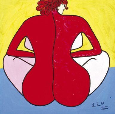 Jérome DE SOUSA (Né en 1976) Coup de soleil Huile et pigment sur toile. Signée, datée...