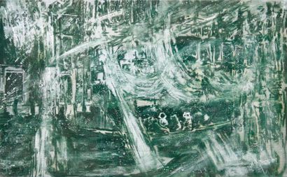 Igor DELMAS (Né en 1929) Destruction n°9 Venise Technique mixte sur toile. Signée...