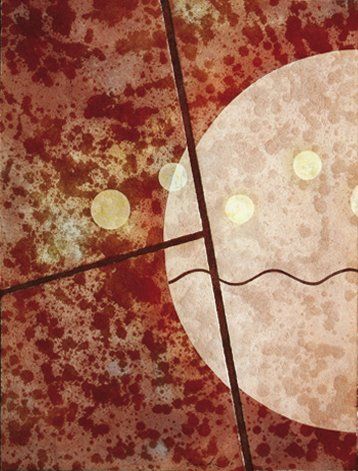 Tadashi MAMADA (Né en 1952) Sans titre Sérigraphie acrylique, pastel sur toile marouflée...