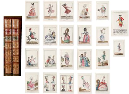 null [Mode]. [Costumes françois]. Paris, Esnauts & Rapilly, 1776- 1781. Deux volumes...