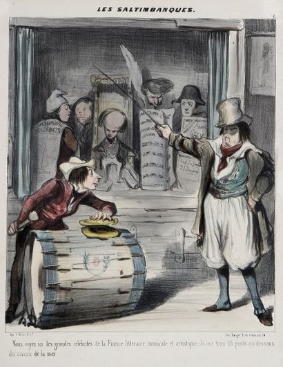 Honoré Daumier (1808-1879) Les Saltimbanques. Vous voyez ici les grandes célébrités...