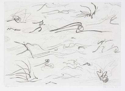 Roger Vieillard (1907-1989) Fête marine, 1953-1954. Burin. Signée, titrée et numérotée...