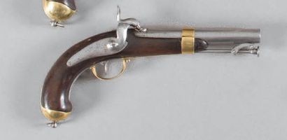 null Pistolet de marine Modèle 1837. Canon rond à méplat au tonnerre daté « 1842...