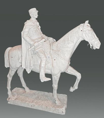 BARTHOLOME Albert (1848-1928) « Le Maréchal Lyautey à cheval. » Grande statue en...