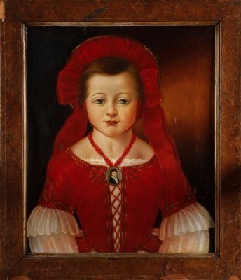 PONSINET (Actif au milieu du XIXe siècle) Portrait de jeune femme. Sur sa toile d'origine....