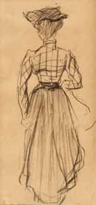Jacques VILLON (1875-1963) Etudes de femmes. Trois dessins au crayon noir. 15 x 19...