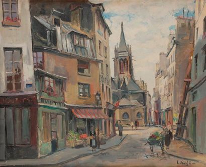 null Konstantin Konstantinovitch KLUGE (1912-2003)
Paris, l'église Saint Séverin
Huile...