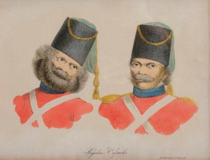 null Rudolph ACKERMANN (1764-1834)
Regular Cossacks
Lithographie coloriée à la main.
Publiée...