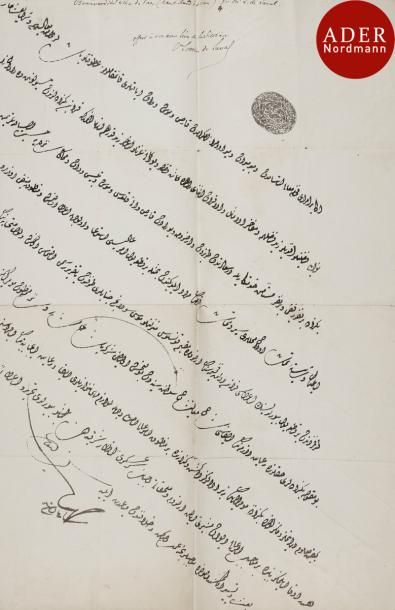 null Document, Buyuruldu / ordonnée, portant le cachet Kamili Halil Pacha (d.1866),...