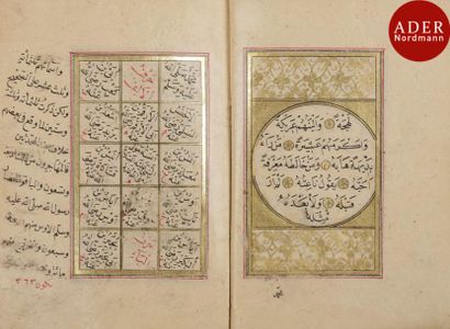 null Manuscrit religieux composite sur le Prophète Mohammad, Turquie, signé, fin...