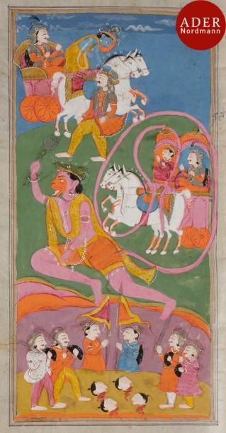 null Partie déreliée d’un manuscrit Mahabharata, Cachemire, fin XIXe siècle
Texte...