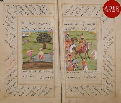 null Manuscrit poétique composite persan, Inde du Nord, XIXe siècle 
Manuscrit incomplet,...