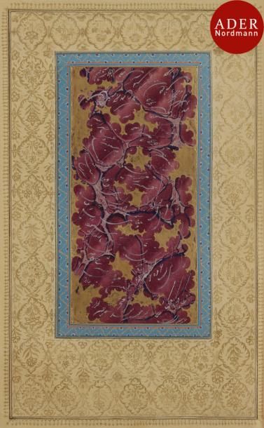 null Calligraphie poétique, Iran, signée et datée 1231 H. / 1852
Calligraphie remontée...