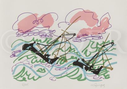 null Charles LAPICQUE (1898-1988)
Gros temps, 1969
Lithographie.
Signée et numérotée...