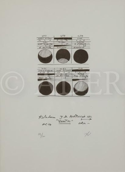 null Richard TEXIER (né en 1955)
Petit précis cosmographique, 1983
12 lithographies.
Monogrammées...