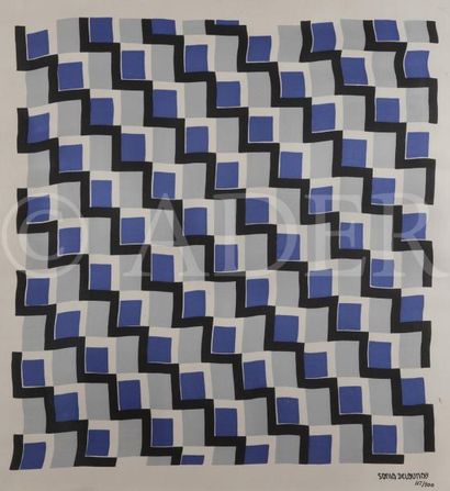 null Sonia DELAUNAY-TERK (1885-1979)
Composition géométrique aux cubes bleus
Sérigraphie...
