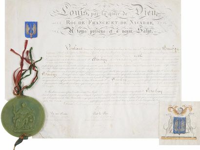  Lettres de noblesse en faveur de Pierre Mathieu BARBAY, lieutenant-colonel de la...
