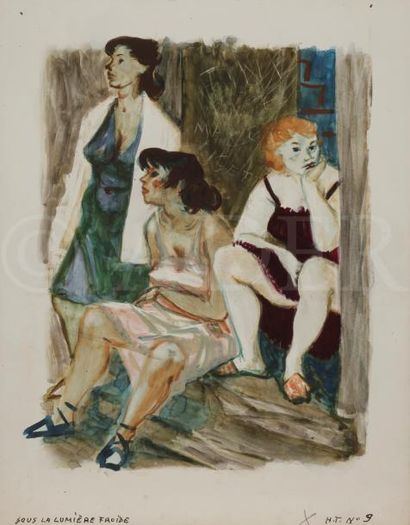 null Lucien-Joseph FONTANAROSA (1912-1975)
Prostituées, vers 1965
Gouache.
Projet...