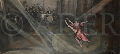 null Charles Félix GIR (1883-1941)
Scène de Music-Hall
Huile sur toile.
Signée en...