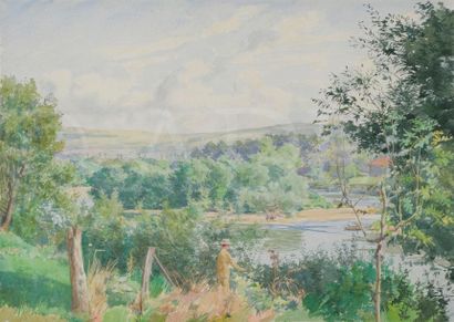 null Paul GRÉGOIRE (XIXe-XXe siècle)
Paysages et paysages animés
4 aquarelles.
Non...