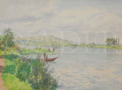 null Paul GRÉGOIRE (XIXe-XXe siècle)
Bords de Loire.
2 aquarelles.
L’une signée.
31,5...
