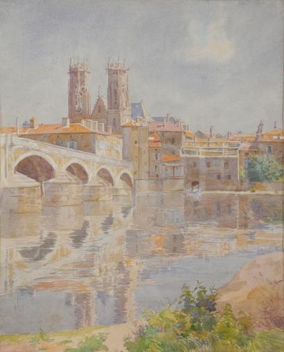 null Paul GRÉGOIRE (XIXe-XXe siècle)
Bords de Loire
2 aquarelles.
Non signées.
27,5...