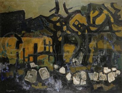 null Raymond GUERRIER (1920-2002)
Paysage, vers 1958-60
Huile sur toile.
Signée en...