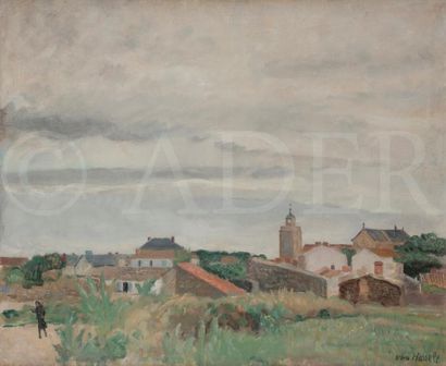 null Willem VAN HASSELT (1882-1963)
L’Île d’Yeu, Port Joinville
Huile sur toile.
Signée...