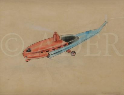 null Raymond LOEWY (1893-1986)
Projet d’Hélicoptères
2 techniques mixtes sur papier.
Signées.
(Déchirures...