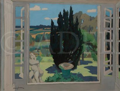 null Clément SERVEAU (1886-1972)
Fenêtre ouverte
Huile sur toile.
Signée en bas à...