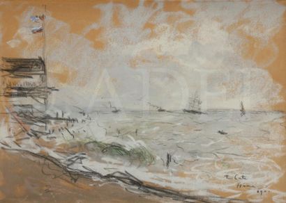 null Siebe Johannes TEN CATE (1858-1908)
La Baie du Havre, 1901
Pastel.
Signé, daté...