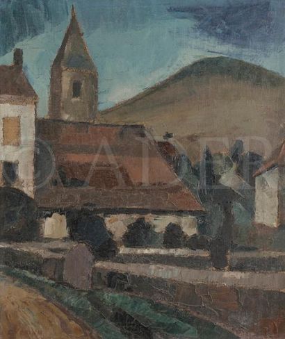 null Ernest VENTRILLON (1884-1953)
Village
Huile sur toile.
Signée en bas à gauche.
(Rentoilée).
65...