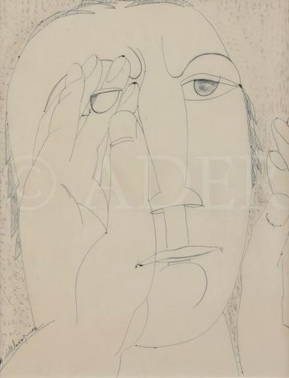 null Henri de WAROQUIER (1881-1970)
Portrait d’homme
Encre bleue.
Signée en bas à...