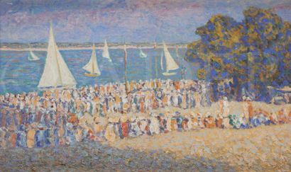null Auguste-Michel COLLE (1872-1949)
Les Régates à Batz-sur-mer, vers 1928
Huile...