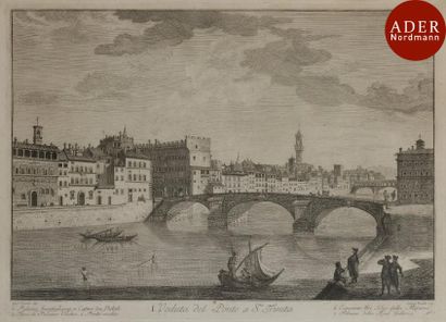 null Giuseppe Zocchi (1711-1767) (d’après)
 Florence : I. Veduta del Ponte a Sta...