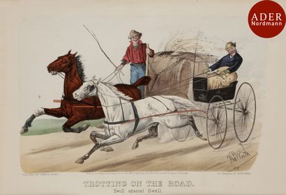 null Currier and Ives 
 Trotting on the Road. 1873. Lithographie par Th. Worth et...