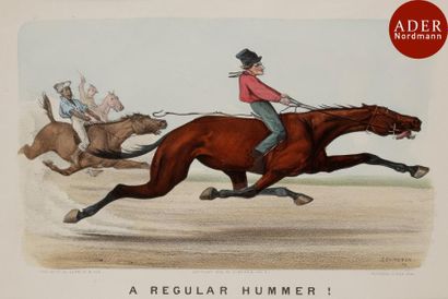 null Currier and Ives 
 A Regular Hummer ! 1879. Lithographie par J. Cameron. 350...