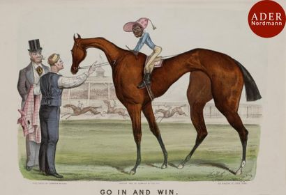 null Currier and Ives 
 Go In and Win. 1880. Lithographie par Th. Worth. 340 x 255....