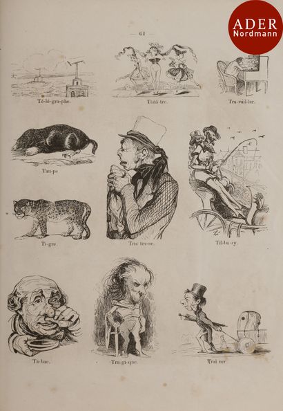 null Caricatures
 Le Grand Abécédaire en action, dessins par MM. Daumier, Gavarni,...