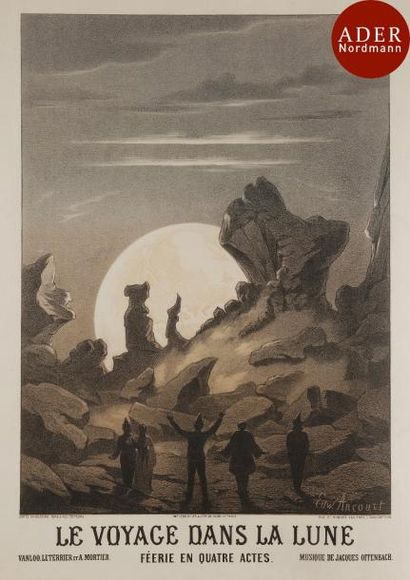 null Edward Ancourt (1841-c. 1900)
 Le Voyage dans la lune. Affiche pour la féerie...