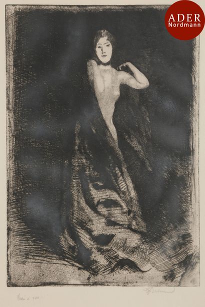 null Albert Besnard (1849-1934)
 Frontispice pour la suite « La Femme ». 1886. Eau-forte....