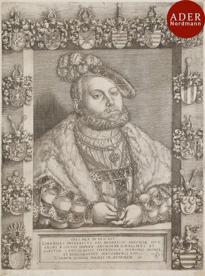 null Georg Pencz (c. 1500-1550)
 Portrait de l’électeur Johann Friedrich de Saxe....