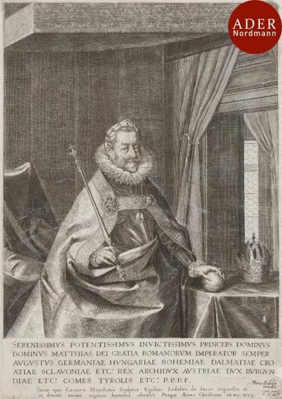 null Aegidius (ou Gilles) Sadeler (c. 1570-1629) 
 Mathias Ier de Habsbourg, empereur...